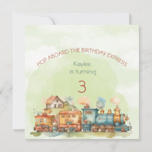 Invitation à l'anniversaire de la fille du moteur 