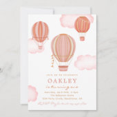 Invitation à l'anniversaire de la fille Hot Air Ba (Devant)