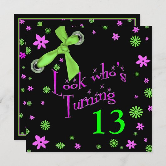 Invitation à l'anniversaire de la fille, INSERT AG (Devant / Derrière)