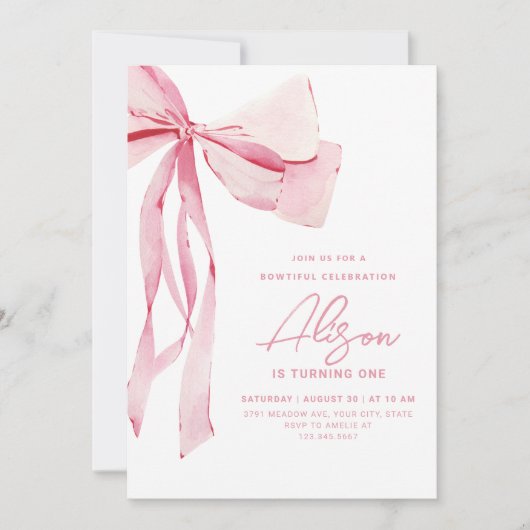 Invitation à l'anniversaire de la fille mignonne B (Devant)