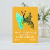 Invitation à l'anniversaire de la fille papillon c (Debout devant)