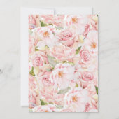 Invitation à l'anniversaire de la fille rose numér (Dos)