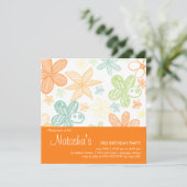 ・ Invitation à l'anniversaire de la Fleur (Debout devant)