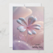 Invitation à l'anniversaire de la fleur d'or rose  (Devant)