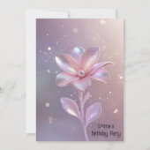 Invitation à l'anniversaire de la fleur d'or rose (Devant)