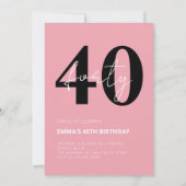 Invitation à l'anniversaire de la fleur d'or rose (Dos)