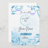 Invitation à l'anniversaire de la floraison arrièr (Devant / Derrière)