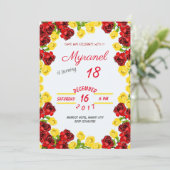 Invitation à l'anniversaire de la floraison rouge  (Debout devant)