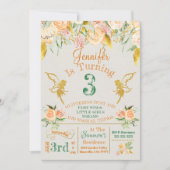 Invitation à l'anniversaire de la florale des fées (Devant)