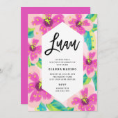 Invitation à l'anniversaire de la flore tropicale  (Devant / Derrière)