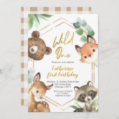 Invitation à l'anniversaire de la forêt sauvage (Devant / Derrière)