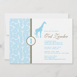 Invitation à l'anniversaire de la Girafe - Garçon