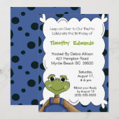 Invitation à l'anniversaire de la grenouille (Devant / Derrière)