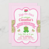 Invitation à l'anniversaire de la grenouille (Devant / Derrière)