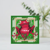 INVITATION À L'ANNIVERSAIRE DE LA Grenouille (Debout devant)