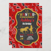 Invitation à l'anniversaire de la jeune fille / Oc (Devant / Derrière)