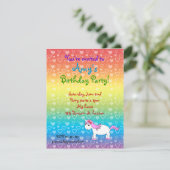 Invitation à l'anniversaire de la licorne (Debout devant)