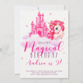 invitation à l'anniversaire de la licorne (Devant)