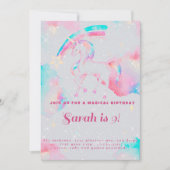 invitation à l'anniversaire de la licorne (Devant)