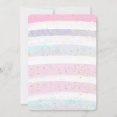 Invitation à l'anniversaire de la licorne - Aquare (Dos)