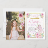 Invitation à l'anniversaire de la licorne avec pho (Devant)