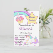 Invitation à l'anniversaire de la licorne magique  (Debout devant)