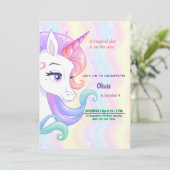 Invitation à l'anniversaire de la licorne modifiab (Debout devant)