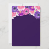 Invitation à l'anniversaire de la licorne, or rose (Dos)