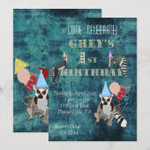 Invitation à l'anniversaire de la marine de Lemurs (Devant / Derrière)