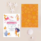 Invitation à l'anniversaire de la mignonne sirène