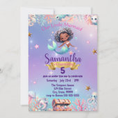 Invitation à l'anniversaire de la mignonne sirène  (Devant)