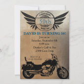 Invitation à l'anniversaire de la moto (Devant)