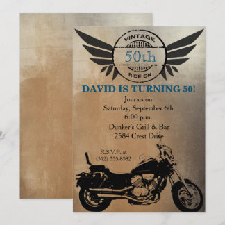 Invitation à l'anniversaire de la moto
