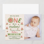 Invitation à l'anniversaire de la pastèque pour en (Devant / Derrière)