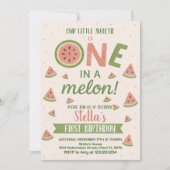Invitation à l'anniversaire de la pastèque pour en (Devant)