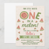 Invitation à l'anniversaire de la pastèque pour en (Devant / Derrière)