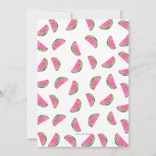 Invitation à l'anniversaire de la pastèque pour le (Dos)