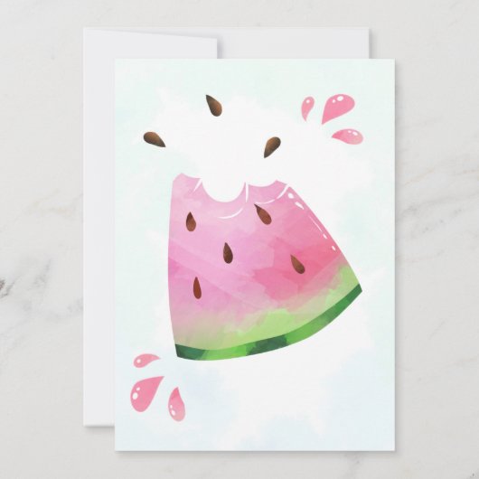 Invitation à l'anniversaire de la pastèque Une dan (Dos)