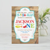 Invitation à l'anniversaire de la pêche (Debout devant)