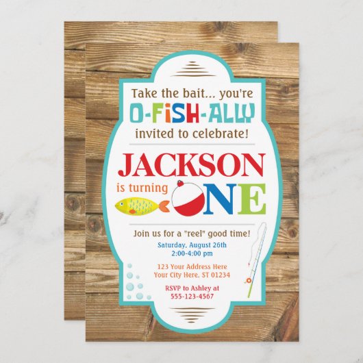 Invitation à l'anniversaire de la pêche (Devant / Derrière)