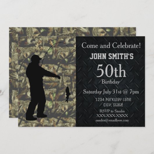 Invitation à l'anniversaire de la pêche acharnée d (Devant / Derrière)