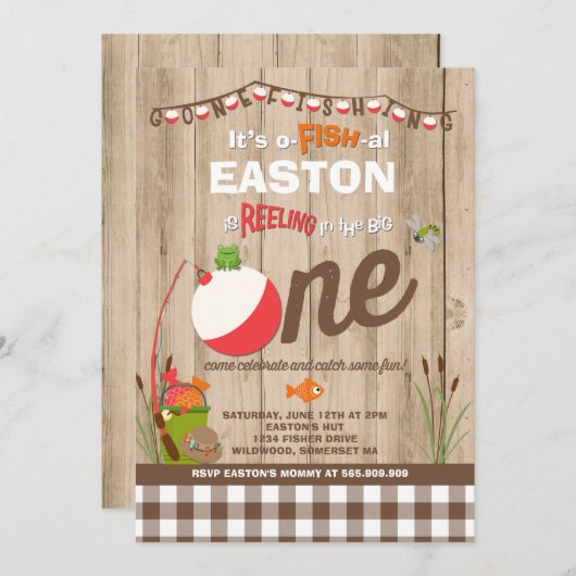 Invitation à l'anniversaire de la pêche O-Fish-All (Devant / Derrière)