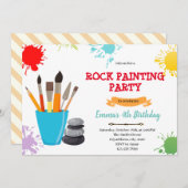 Invitation à l'anniversaire de la peinture rock (Devant / Derrière)