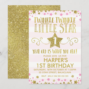 Invitation à l'anniversaire de la petite étoile Tw