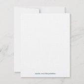 Invitation à l'anniversaire de la petite fille (Dos)