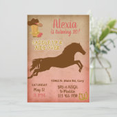 Invitation à l'anniversaire de la petite fille, in (Debout devant)