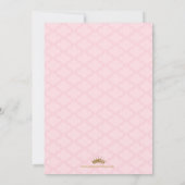 Invitation à l'anniversaire de la petite princesse (Dos)