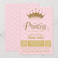 Invitation à l'anniversaire de la petite princesse