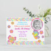 Invitation à l'anniversaire de la photo Papillon (Debout devant)