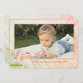 Invitation à l'anniversaire de la photo Somebunny (Devant / Derrière)